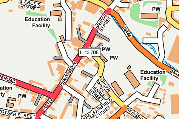 LL13 7DE map - OS OpenMap – Local (Ordnance Survey)