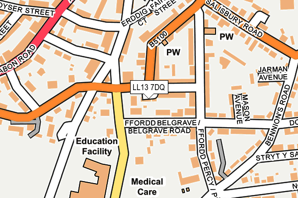 LL13 7DQ map - OS OpenMap – Local (Ordnance Survey)
