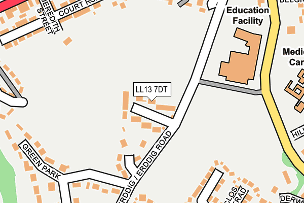 LL13 7DT map - OS OpenMap – Local (Ordnance Survey)