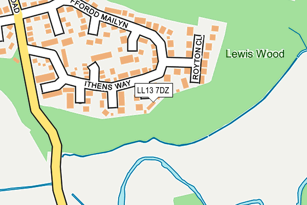 LL13 7DZ map - OS OpenMap – Local (Ordnance Survey)