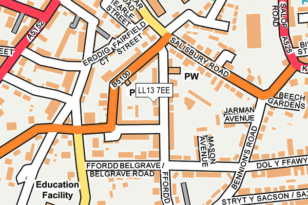 LL13 7EE map - OS OpenMap – Local (Ordnance Survey)