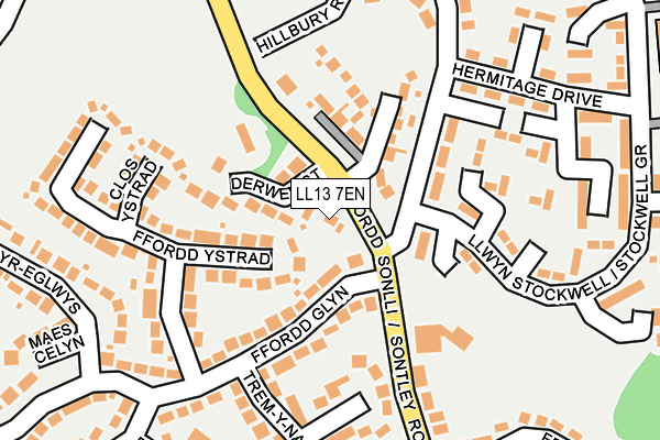 LL13 7EN map - OS OpenMap – Local (Ordnance Survey)