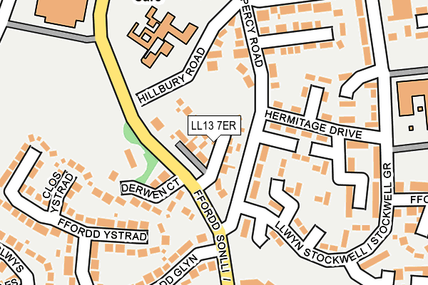 LL13 7ER map - OS OpenMap – Local (Ordnance Survey)
