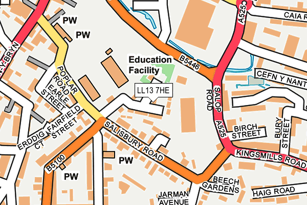LL13 7HE map - OS OpenMap – Local (Ordnance Survey)