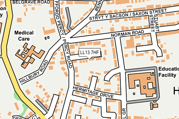 LL13 7HF map - OS OpenMap – Local (Ordnance Survey)