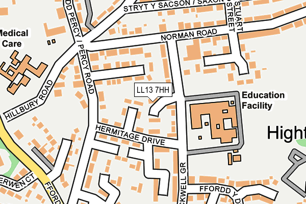 LL13 7HH map - OS OpenMap – Local (Ordnance Survey)