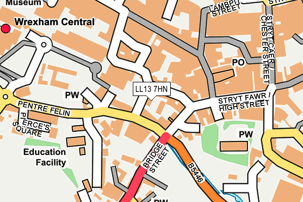 LL13 7HN map - OS OpenMap – Local (Ordnance Survey)