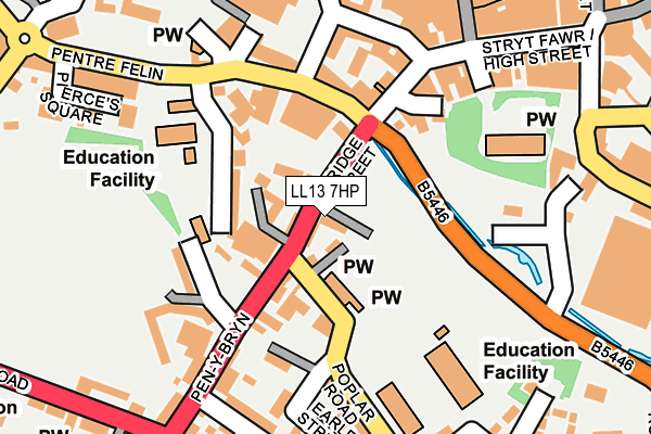 LL13 7HP map - OS OpenMap – Local (Ordnance Survey)