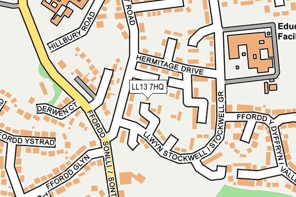 LL13 7HQ map - OS OpenMap – Local (Ordnance Survey)