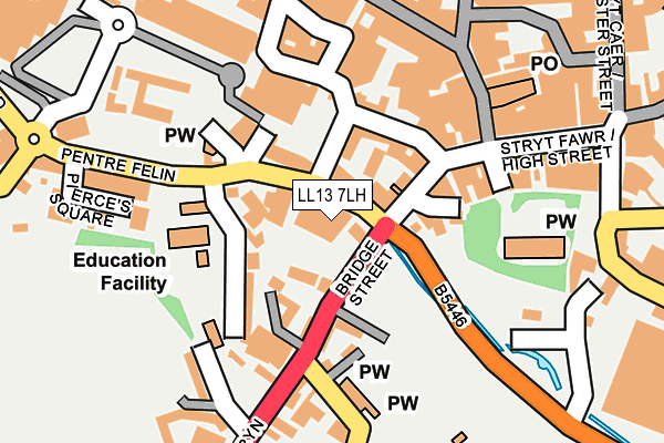 LL13 7LH map - OS OpenMap – Local (Ordnance Survey)