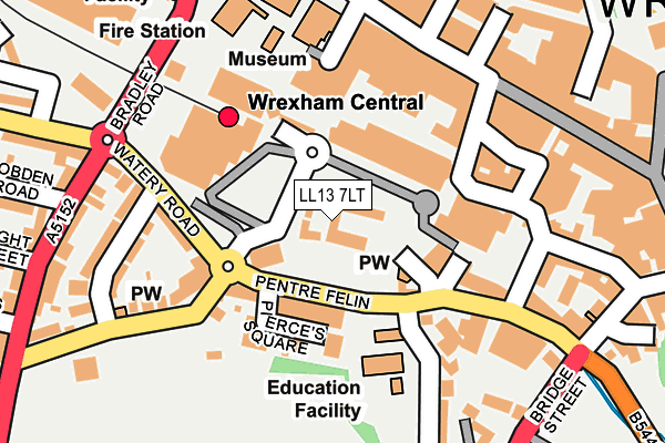 LL13 7LT map - OS OpenMap – Local (Ordnance Survey)