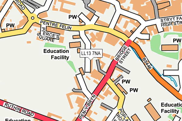 LL13 7NA map - OS OpenMap – Local (Ordnance Survey)