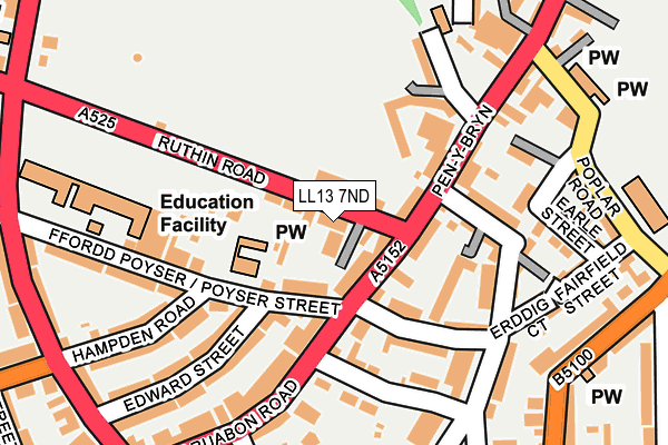 LL13 7ND map - OS OpenMap – Local (Ordnance Survey)