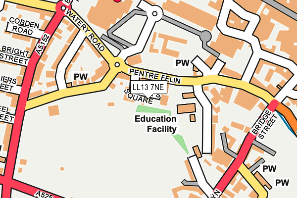 LL13 7NE map - OS OpenMap – Local (Ordnance Survey)