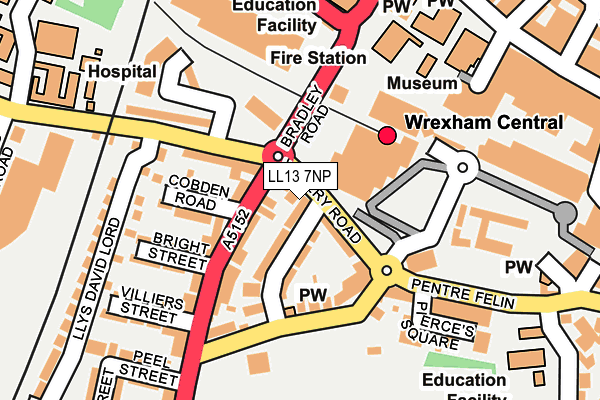 LL13 7NP map - OS OpenMap – Local (Ordnance Survey)