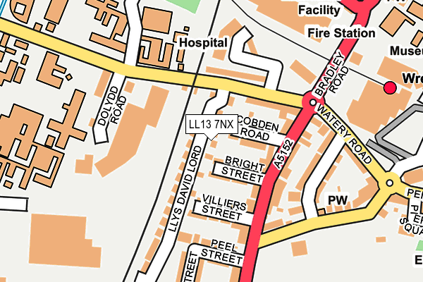 LL13 7NX map - OS OpenMap – Local (Ordnance Survey)