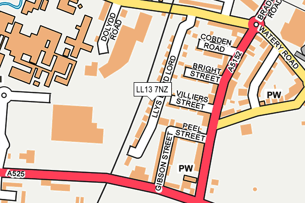 LL13 7NZ map - OS OpenMap – Local (Ordnance Survey)