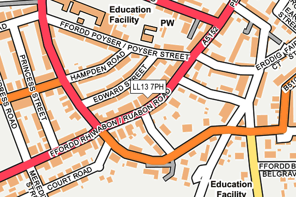 LL13 7PH map - OS OpenMap – Local (Ordnance Survey)