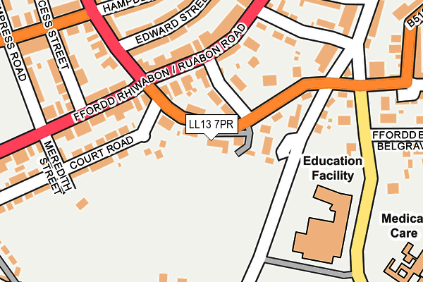 LL13 7PR map - OS OpenMap – Local (Ordnance Survey)