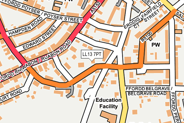 LL13 7PT map - OS OpenMap – Local (Ordnance Survey)