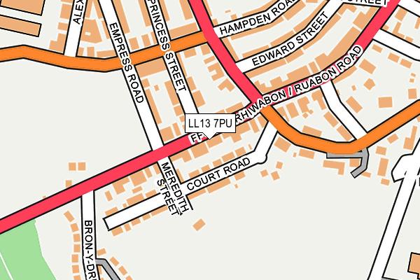 LL13 7PU map - OS OpenMap – Local (Ordnance Survey)