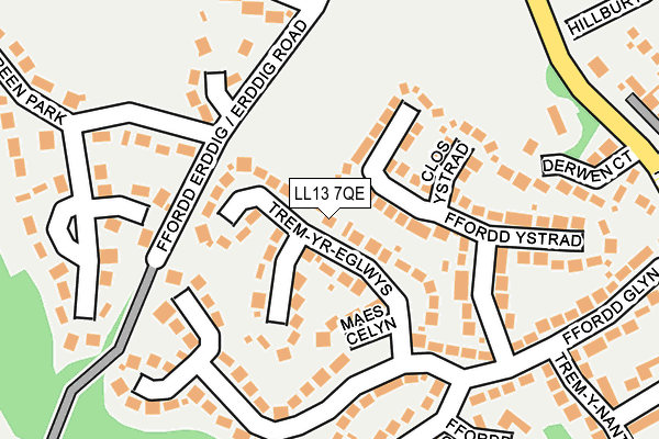 LL13 7QE map - OS OpenMap – Local (Ordnance Survey)