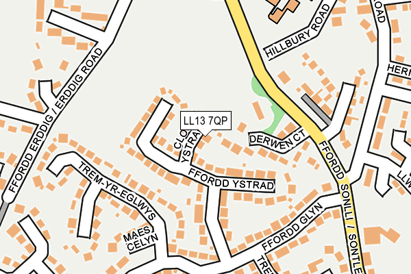 LL13 7QP map - OS OpenMap – Local (Ordnance Survey)