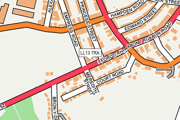 LL13 7RA map - OS OpenMap – Local (Ordnance Survey)
