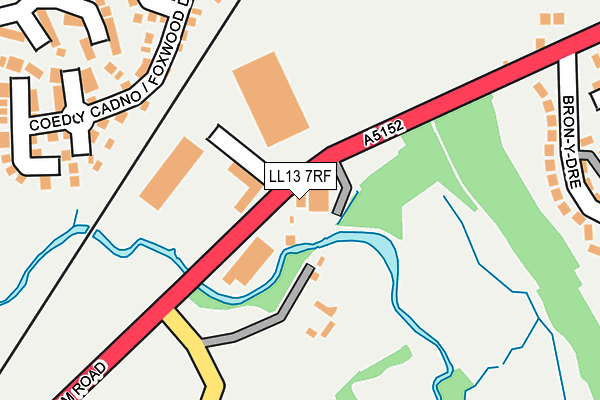 LL13 7RF map - OS OpenMap – Local (Ordnance Survey)