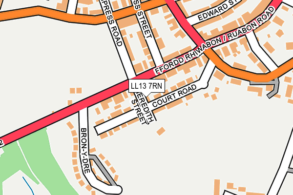 LL13 7RN map - OS OpenMap – Local (Ordnance Survey)