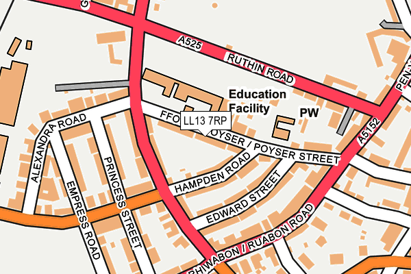 LL13 7RP map - OS OpenMap – Local (Ordnance Survey)