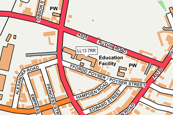 LL13 7RR map - OS OpenMap – Local (Ordnance Survey)