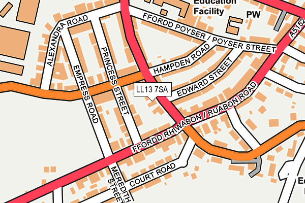 LL13 7SA map - OS OpenMap – Local (Ordnance Survey)