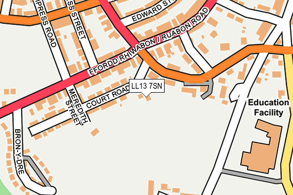LL13 7SN map - OS OpenMap – Local (Ordnance Survey)
