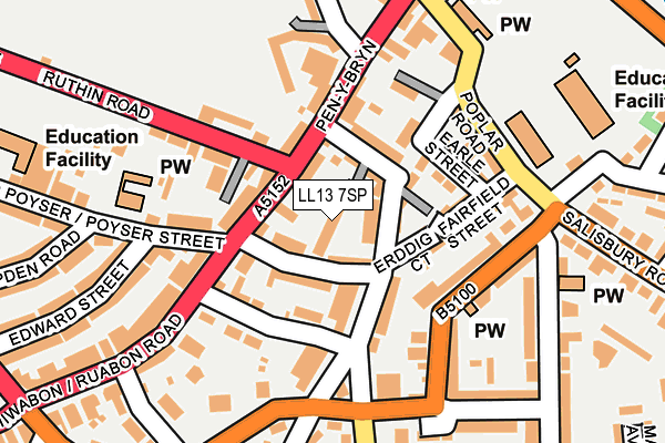 LL13 7SP map - OS OpenMap – Local (Ordnance Survey)