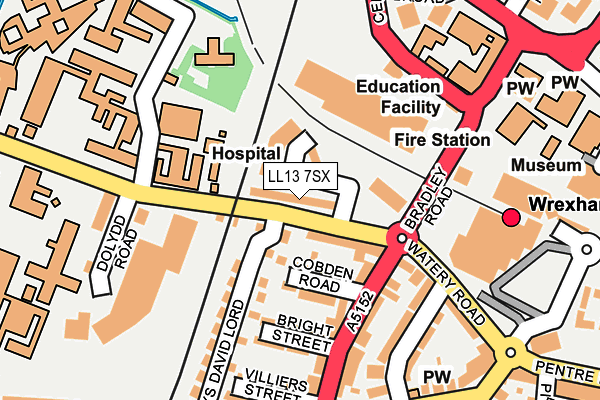 LL13 7SX map - OS OpenMap – Local (Ordnance Survey)