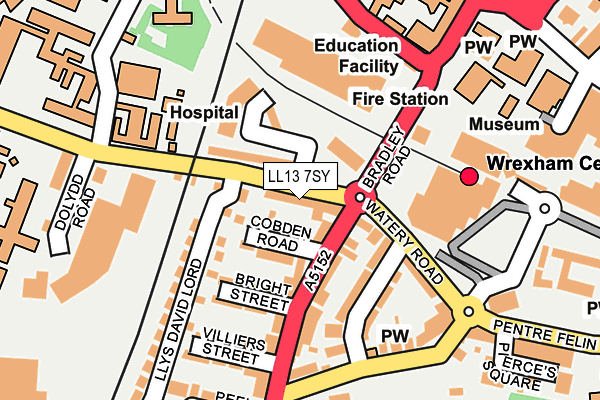 LL13 7SY map - OS OpenMap – Local (Ordnance Survey)