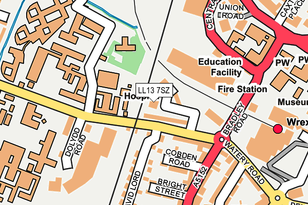 LL13 7SZ map - OS OpenMap – Local (Ordnance Survey)