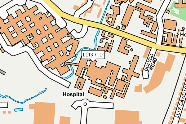 LL13 7TD map - OS OpenMap – Local (Ordnance Survey)