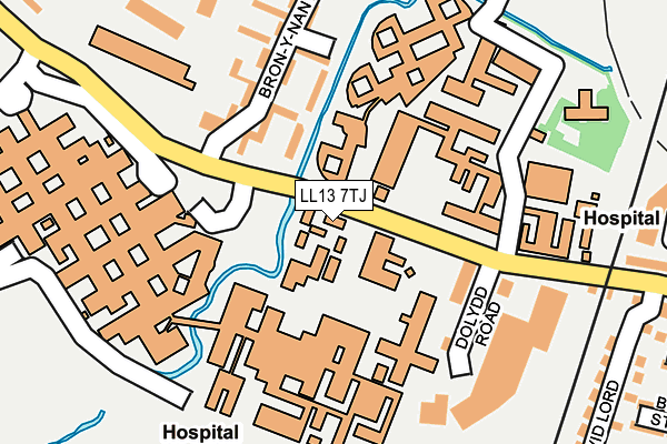 LL13 7TJ map - OS OpenMap – Local (Ordnance Survey)