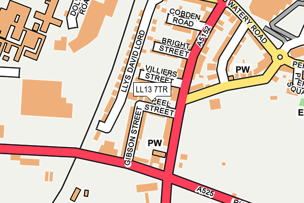 LL13 7TR map - OS OpenMap – Local (Ordnance Survey)