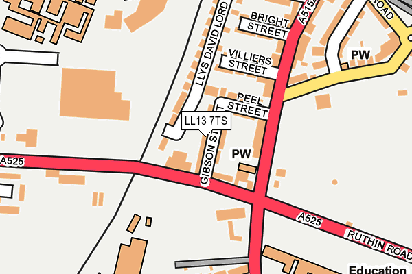 LL13 7TS map - OS OpenMap – Local (Ordnance Survey)