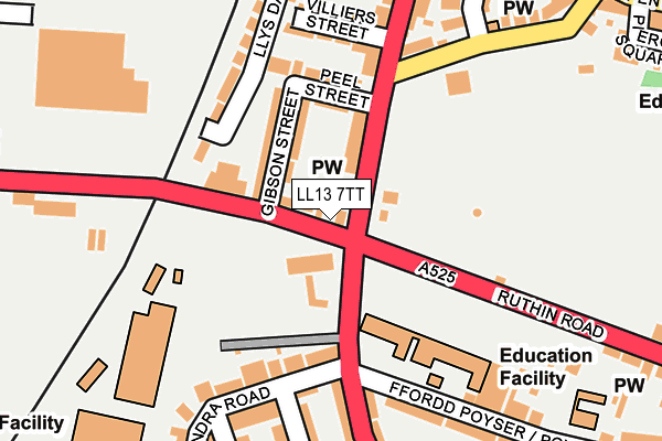 LL13 7TT map - OS OpenMap – Local (Ordnance Survey)
