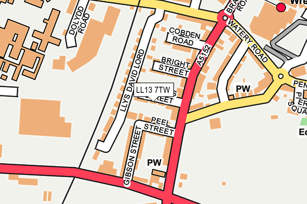 LL13 7TW map - OS OpenMap – Local (Ordnance Survey)
