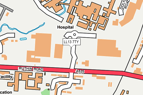 LL13 7TY map - OS OpenMap – Local (Ordnance Survey)
