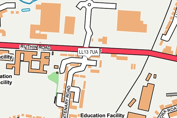 LL13 7UA map - OS OpenMap – Local (Ordnance Survey)