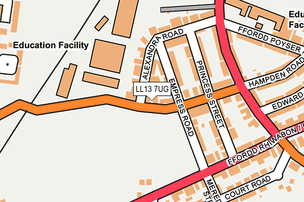 LL13 7UG map - OS OpenMap – Local (Ordnance Survey)