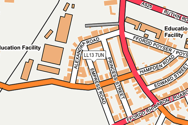 LL13 7UN map - OS OpenMap – Local (Ordnance Survey)