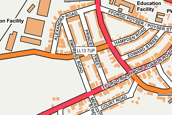 LL13 7UP map - OS OpenMap – Local (Ordnance Survey)