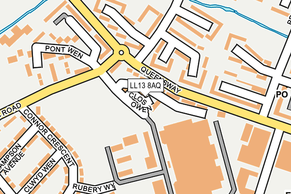 LL13 8AQ map - OS OpenMap – Local (Ordnance Survey)